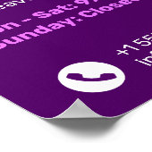 Poster Salon de manucure Violet, Salon de beauté, Artiste (Coin)