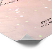 Poster Salon de Parties scintillant moderne en marbre de  (Coin)