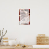 Poster Salon de Parties scintillant moderne en marbre Pre (Cuisine)