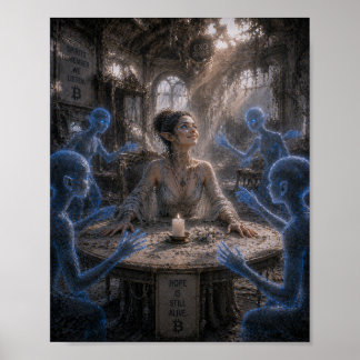 Poster Salon de spiritisme abandonné / Espoir / Moyen