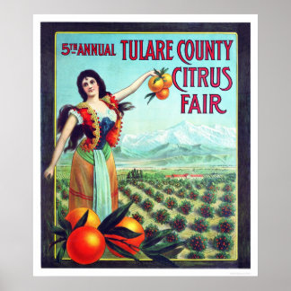 Poster Salon des agrumes du comté de Tulare