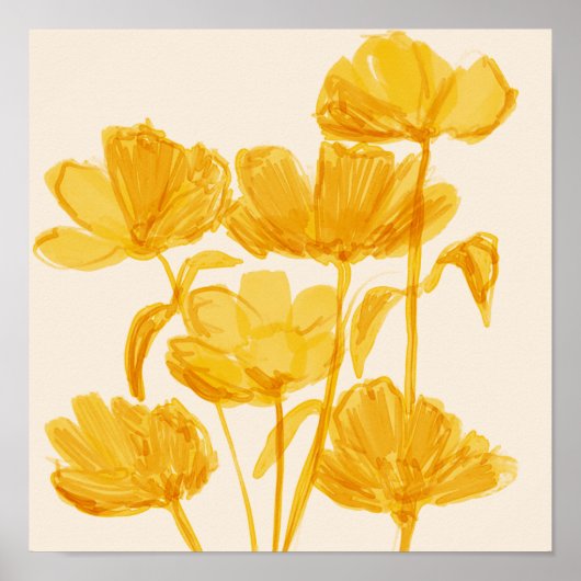 Poster Salon esthétique Jaune Chambre Décor (Devant)