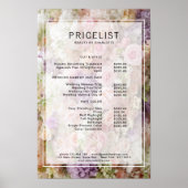 Poster Salon Fleur Tarifs, Salon, Prix (Devant)