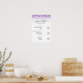 Poster Salon luxe scintillant violet (Cuisine)