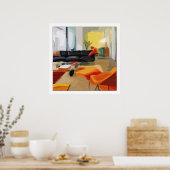 Poster Salon Moderne Du Milieu Du Siècle (Cuisine)