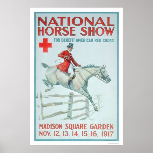 Poster Salon national du cheval pour la Croix-Rouge (US00 (Devant)