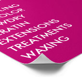 Poster Salon professionnel des cheveux Services Ajouter P (Coin)