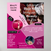 Poster Salon professionnel des cheveux Services Ajouter P (Devant)
