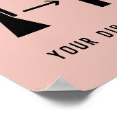 Poster Salon Professionnel Vidéo Physique Distances Rose (Coin)