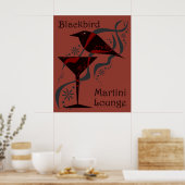 Poster Salon Red Blackbird Martini (Cuisine)