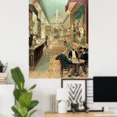 Poster Salon Vintage 1890 (Bureau à domicile)