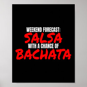 Poster Salsa Bachata Dance Week-end Prévision Bachata Sal