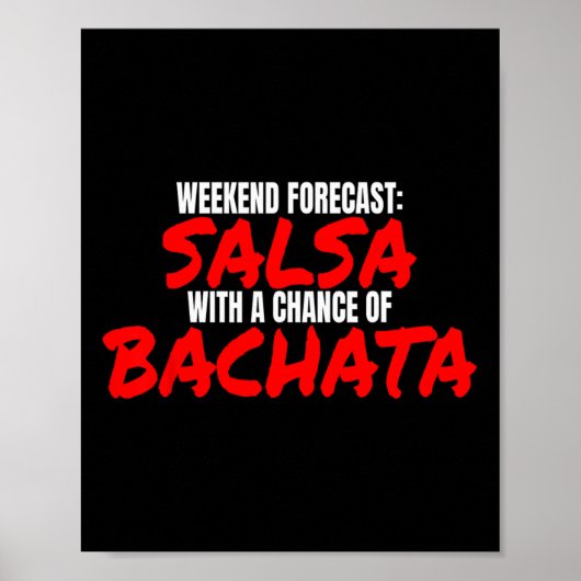 Poster Salsa Bachata Dance Week-end Prévision Bachata Sal (Devant)