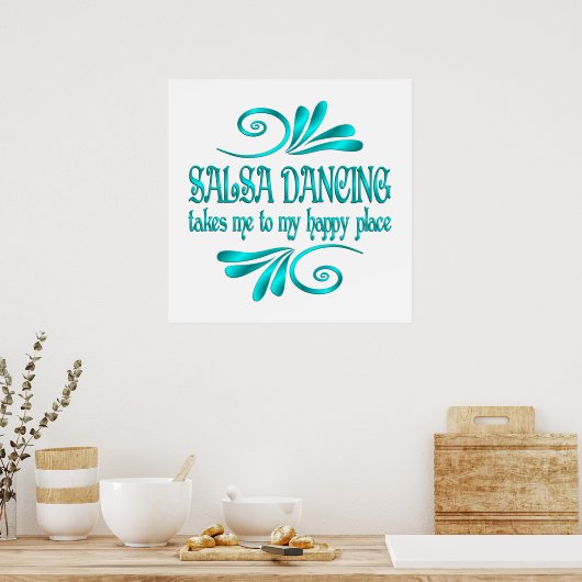 Poster Salsa Dancing Happy Place (Cuisine)
