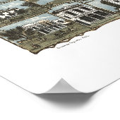 Poster Salt Lake City, UT Carte panoramique - 1870 (Coin)