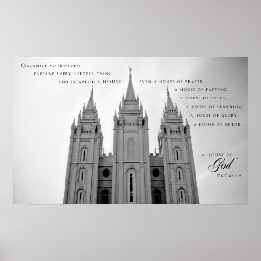 Poster - Salt Lake City Utah LDS Temple (Devant)