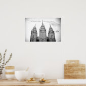 Poster - Salt Lake City Utah LDS Temple 2 (Cuisine)