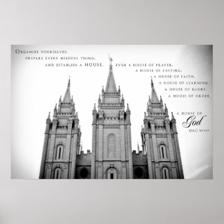 Poster - Salt Lake City Utah LDS Temple 2