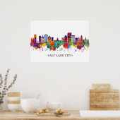 Poster Salt Lake City Utah Skyline (Cuisine)
