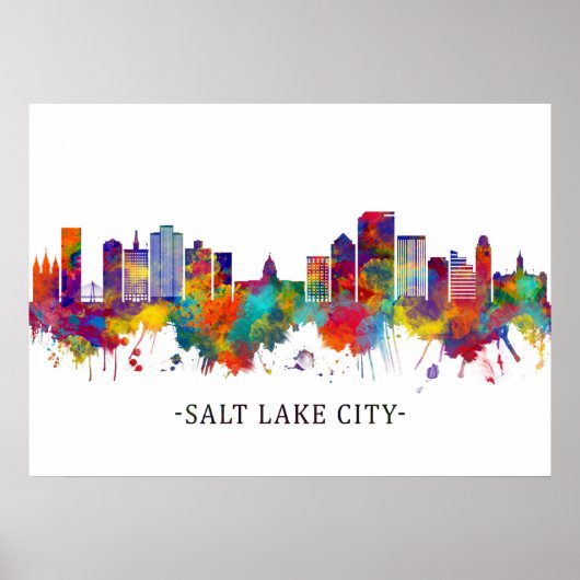 Poster Salt Lake City Utah Skyline (Devant)