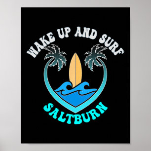 Poster Saltburn, réveillez-vous et surfez