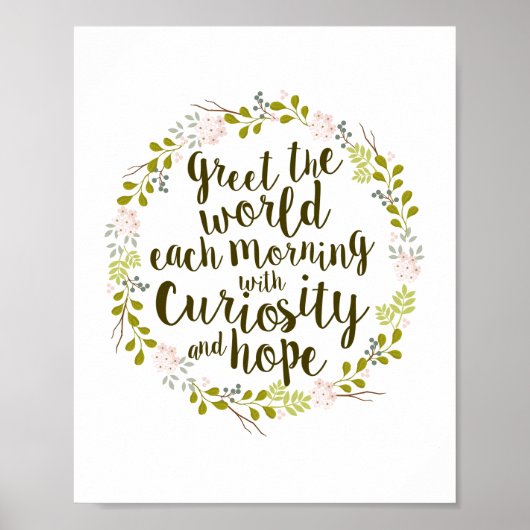 Poster Saluez le monde avec Curiosity & Hope Cote (Devant)