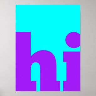 Poster Salut - Bonjour Moderne & Typographie Design
