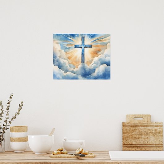 Poster Salut, Croix dans les Nuages, (Cuisine)