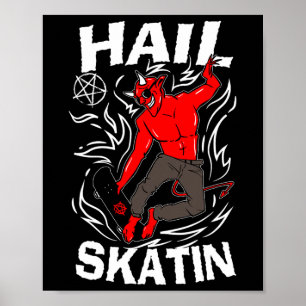 Poster Salut Skatin Occulte Satanique Pentagramme 666 Sat