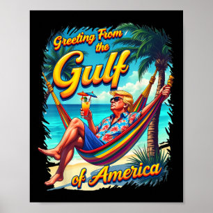 Poster Salutation Chill Du Golfe De L'Amérique Américaine
