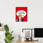Poster Salutation de Donald Trump - Joyeux anniversaire - (Bureau à domicile)