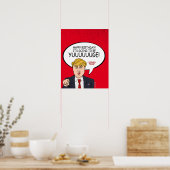 Poster Salutation de Donald Trump - Joyeux anniversaire - (Cuisine)