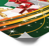 Poster Salutation de Noël avec Santa Clause & rennes (Coin)