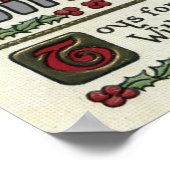 Poster Salutation de NoëlScène Art populaire de Noël (Coin)