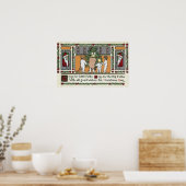 Poster Salutation de NoëlScène Art populaire de Noël (Cuisine)