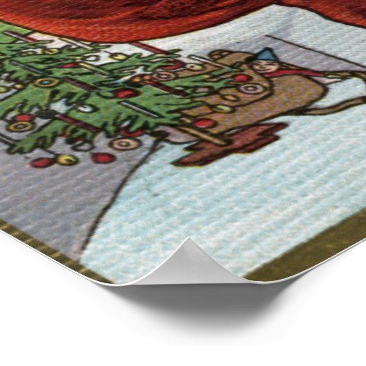 Poster Salutation de NoëlSiège du Père Noël (Coin)