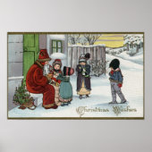 Poster Salutation de NoëlSiège du Père Noël (Devant)
