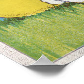 Poster Salutation de PâquesOEufs de lapin de Pâques (Coin)