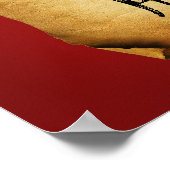 Poster Salutation de vieux parchemin d'Halloween (Coin)