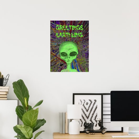 Poster Salutation des Aliens (Bureau à domicile)