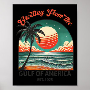 Poster Salutation Du Golfe De L'Amérique Américaine Drôle