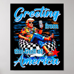 Poster Salutation Du Golfe Des États-Unis Trump