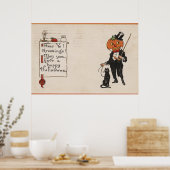 Poster Salutation HalloweenJack-O-Lantern à Tux (Cuisine)
