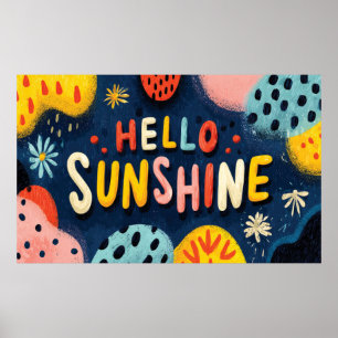 Poster Salutation joyeuse "Bonjour Sunshine"