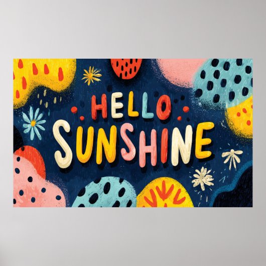 Poster Salutation joyeuse "Bonjour Sunshine" (Devant)