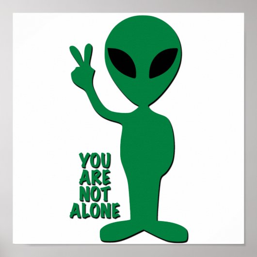 Poster Salutations Aliens - Vous n'êtes pas seul (Devant)