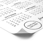 Poster Salutations au Calendrier 2022 Logo d'entreprise (Coin)