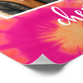 Poster Salutations au Nouvel An Cravate-Dye Turquoise les (Coin)