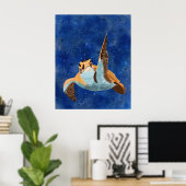 Poster Salutations aux tortues (Bureau à domicile)