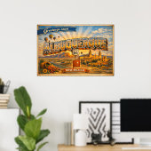Poster Salutations d'Albuquerque Carte postale ancienne (Bureau à domicile)